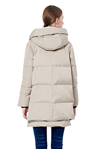 Orolay Women's Thickened Down Jacket Hooded Long Puffer Coat